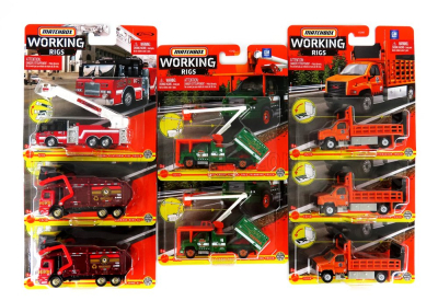 Matchbox Sada nákladných vozidiel 8 kusov - 2x Garbage King Xl - Scala Fire Engine - 3x Gmc 3500 - 2x C8500 Trimming 1:64 Rôzne