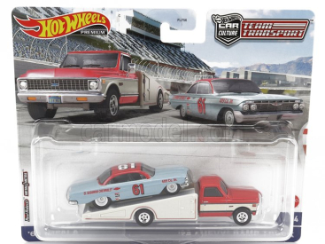 Mattel hot wheels Chevrolet Ramp Truck Car Transporter With Impala N 61 Racing 1961 1:64 Rôzne