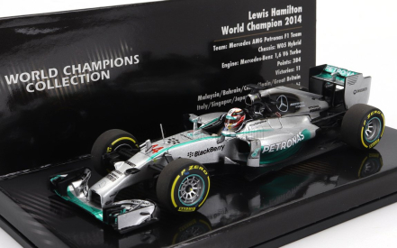 Minichamps Mercedes gp F1 Mgpw05 Hybrid Team Amg Petronas N 44 Majster sveta sezóna 2014 Lewis Hamilton 1:43 Strieborná zelená