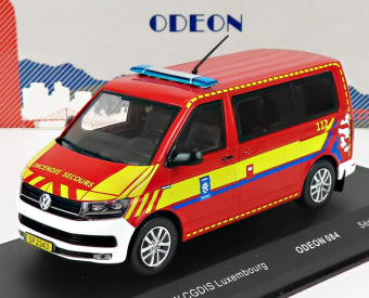 Odeon Volkswagen T6 Minibus Sapeurs Pompiers Cgdis Luxembourg 2015 1:43 Červená žltá biela