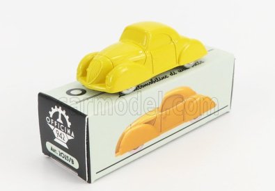 Officina-942 Fiat 1100 Coupe Aerodinamico Carrozzeria Castagna 1937 1:76 Žltá