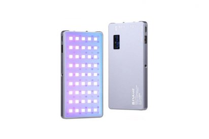 Prenosné fotografické svetlo PULUZ z hliníkovej zliatiny RGB LED (vrátane batérie)