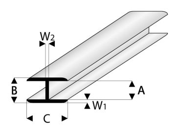 Raboesch profil ASA spojovací plochý 2x330mm (5)