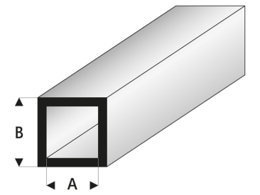 Raboesch profil ASA štvorcový 6x8x1000mm