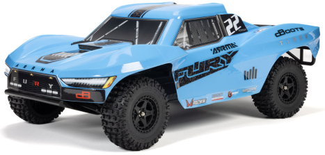 RC auto Arrma Fury Mega 550 1:10 RTR, modré