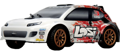 RC auto Losi Micro-Rally Car 1:24, bílý/červený