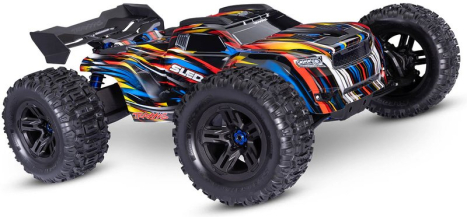 RC auto Traxxas Sledge s pásovými pneumatikami 1:8 RTR, modré