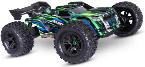 RC auto Traxxas Sledge s pásovými pneumatikami 1:8 RTR, zelené