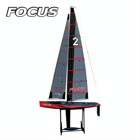 RC loď Focus V3 RTR plachetnica, červená