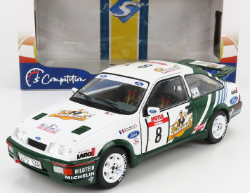 Solido Ford england Sierra Cosworth Rs500 N 8 Rally Tour De Corse 1988 Auriol 1:18 bielo-zelená