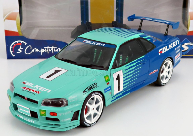 Solido Nissan Skyline (r34) Gt-r Falken Drift Livery 1999 1:18 Modrá