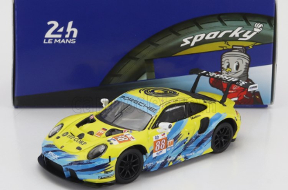 Spark-model Porsche 911 991 Rsr-19 4.2l Team Dempsey Proton Racing N 88 24h Le Mans 2022 F.poordad - M.root - J.heylen 1:64 žltá svetlomodrá