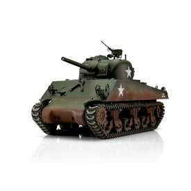 TORRO tank PRE 1/16 RC M4A3 Sherman 75 mm kamufláž zelená – infra IR – dym z hlavne