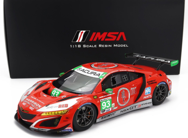 Truescale Acura Nsx Gt3 Evo22 Team Racers Edge N 93 Gtd Class 24h Daytona 2023 R.briscoe - D.formal - A.harrison - K.marcelli 1:18 Červená