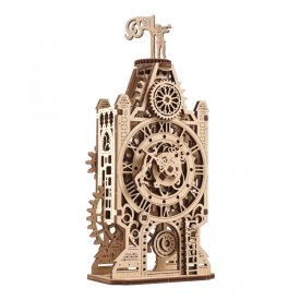 Ugears 3D drevené mechanické puzzle s vežovými hodinami