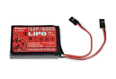 Vysielačový pack, LiPo 1S2P/6000 3,8V TX, 27Wh