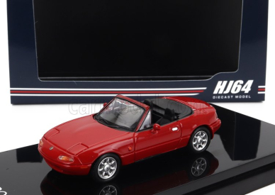 Zapaľovanie-model Mazda Eunos (mx5) Spider Roadster 1989 1:64 Červená