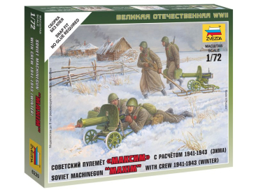 Zvezda figúrky Soviet Machine-gun with Crew (Winter Uniform) (1:72)