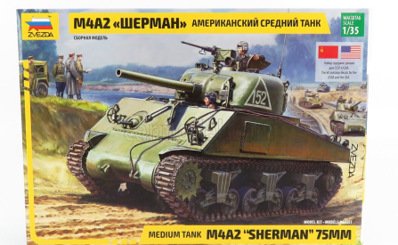 Zvezda Tank M4a2 Sherman Tank 75mm 1942 - 1955 1:35 Military