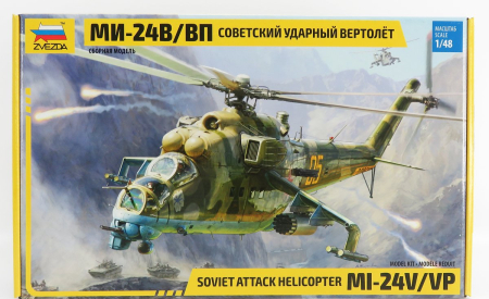 Zvezda Vrtuľník Mi-24b Soviet Attak 2009 1:48 /