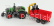 Bburago Fendt Vario 1000 Tractor With Crane And Trailer 2016 1:50 zeleno-sivo-červená