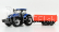 Bburago New holland T7.315 Tractor + Tipping Trailer 1:50 modro-červená