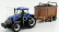 Bburago New holland T7.315 Tractor + Livestock Forwarder 1:50 modro-hnedá