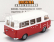 Brekina plast Fiat 238 Minibus 1966 1:87 Červená biela