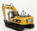 Dm-models Caterpillar Cat320d Escavatore Cingolato - Traktor Hydraulické rýpadlo Škrabka s kladivom 1:50 žltá čierna