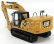 Dm-models Caterpillar Cat320gc Escavatore Cingolato - traktor hydraulické rýpadlo - nová generácia 1:50 žltá čierna