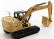 Dm-models Caterpillar Cat323 Escavatore Cingolato - traktor hydraulické rýpadlo 1:50 žltá čierna