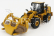 Dm-models Caterpillar Cat950m Ruspa Gommata - škrabací traktor kolesový nakladač s vidlicami na kmene 1:64 žltá čierna