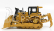 Dm-models Caterpillar Catd8t Ruspa Cingolata - škrabací traktor 1:50 žltá čierna