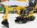 Dm-models Caterpillar Catm323f Escavatore Gommato Su Rotaie Ferroviarie - Hydraulický škrabák na traktor 1:87 Yellow Black