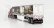 Dm-models Peterbilt 579 Truck With Cat Mural Trailer 2011 1:50 Red Met Silver