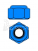 Hliníkové Nylon STOP matice M3 – modré – 10 ks