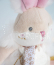 Hračka Doudou Bunny s hrkálkou a držiakom na cumlík 21 cm