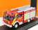 Ixo-models Mercedes benz Lf16/12 Duoble Cabine Truck Feuerwehr Hannover 1995 1:43 Červená biela strieborná