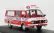 Ixo-models RAF 2203 Minibus Team Rally Lada Service Assistance 1984 1:43 Červená biela