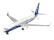 Lietadlo Plastic ModelKit 03809 - Boeing 737-800 (1:288)