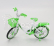 Modely zlatých kolies Bicicletta Lady Classic Bicycle 1:10 Green White