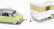 Norev Citroen Ds19 s Roulotte 1960 1:18 žltá biela