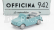 Officina-942 Fiat 600 Maggiolina Carrozzeria Francis Lombardi Cabriolet Open 1958 1:76 Svetlomodrá