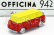 Officina-942 Fiat 600m Van Furgoncino Coriasco 1956 1:76 Červeno-žltá