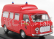 Rio-models Fiat 238 Minibus Tetto Alto 1965 Ambulanza Vigili Del Fuoco Pista Fiorano 1970 1:43 Červená