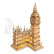 RoboTime Drevené 3D puzzle Hodinová veža Big Ben Shining