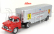 Schuco GMC Truck Car Transporter Team John Edgard Enterprises Inc. Los Angeles California Ferrari - Porsche Race Cars 1950 1:43 Red Silver