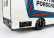 Schuco Mercedes benz O317 Truck Car Transporter Porsche Martini Racing 1968 1:18 bielo modrá