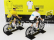 Solido Figúrky Set 4x Ciclista - Cyclista - Maglia Gialla - Yellow Jersey - Maglia A Pois - Pois Jersey - Maglia Verde - Green Jersey - Maglia Bianca - White Jersey - Tour De France 2022 1:18 Various