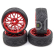 Spec T LS Wheel Offset 3 Red w/Tire 4ks pre 1/10 Road